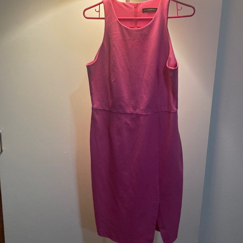 Banana Republic Barbie Pink Stretch Dress. Size 12.